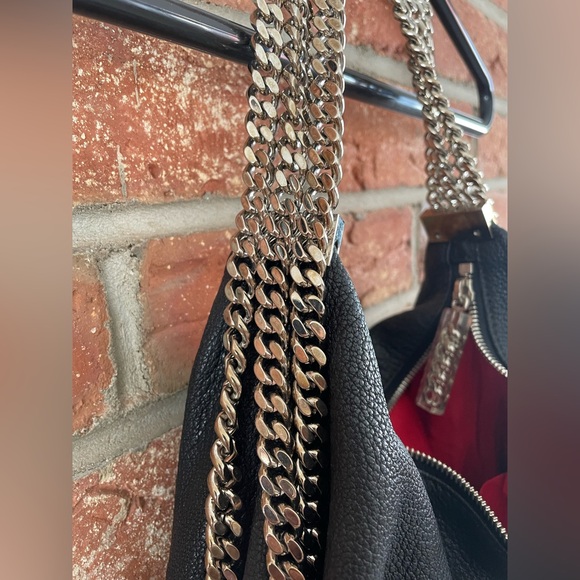 CHRISTIAN LOUBOUTIN Handbag Purse Marianna Rider Large Capra Black - Picture 6 of 16